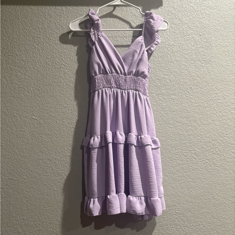 Altar'd State Lilac Ruffle Kids Dress